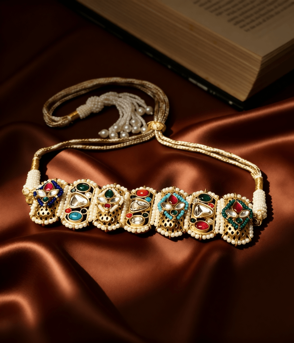 Kashish Pachi Kundan Choker Set