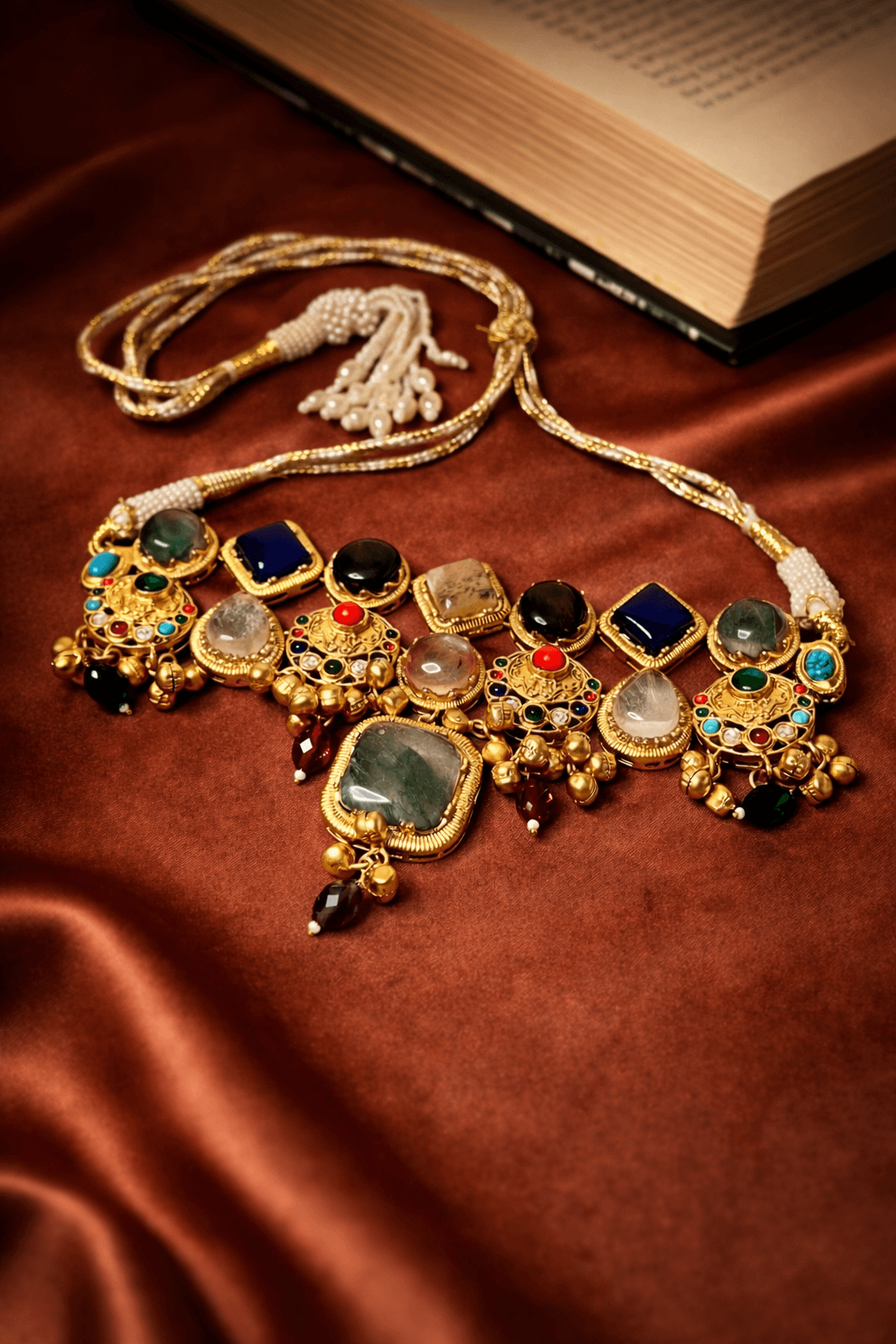 Zohra Stone Statement Choker Set