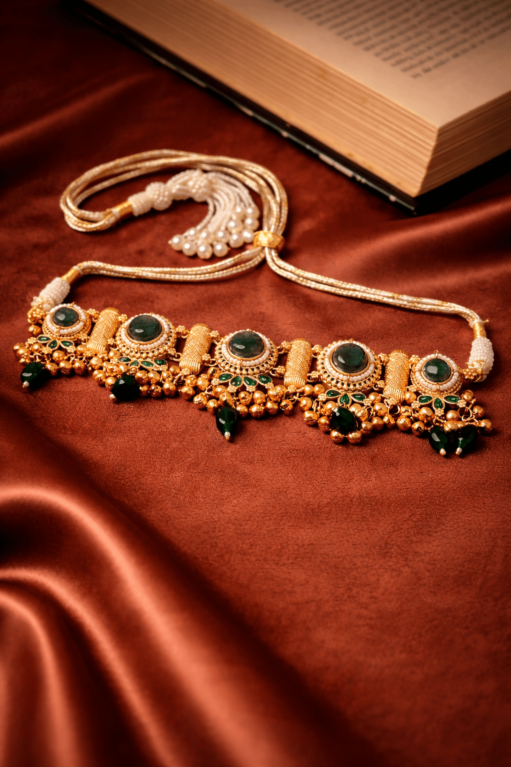 Jhankaar Stone Statement Choker Set