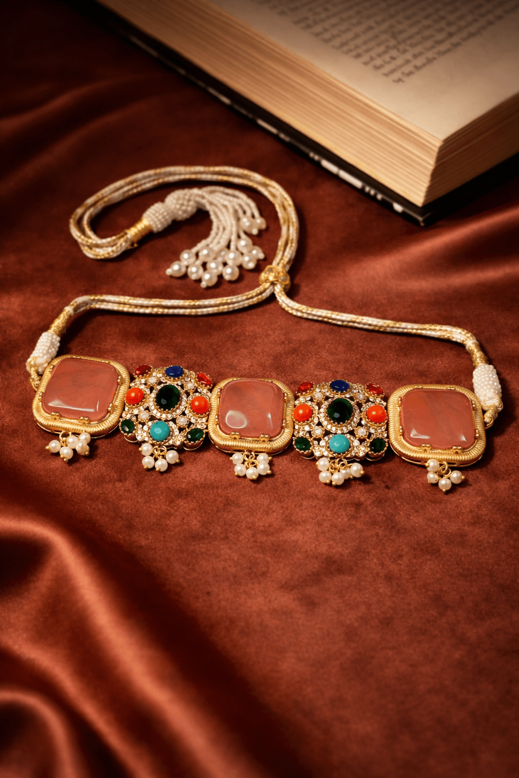 Meher Stone Statement Choker Set