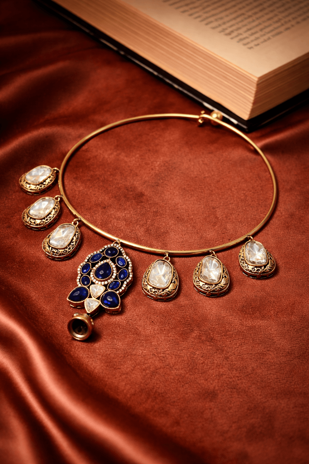 Gulnaar Stone Statement Hasli set