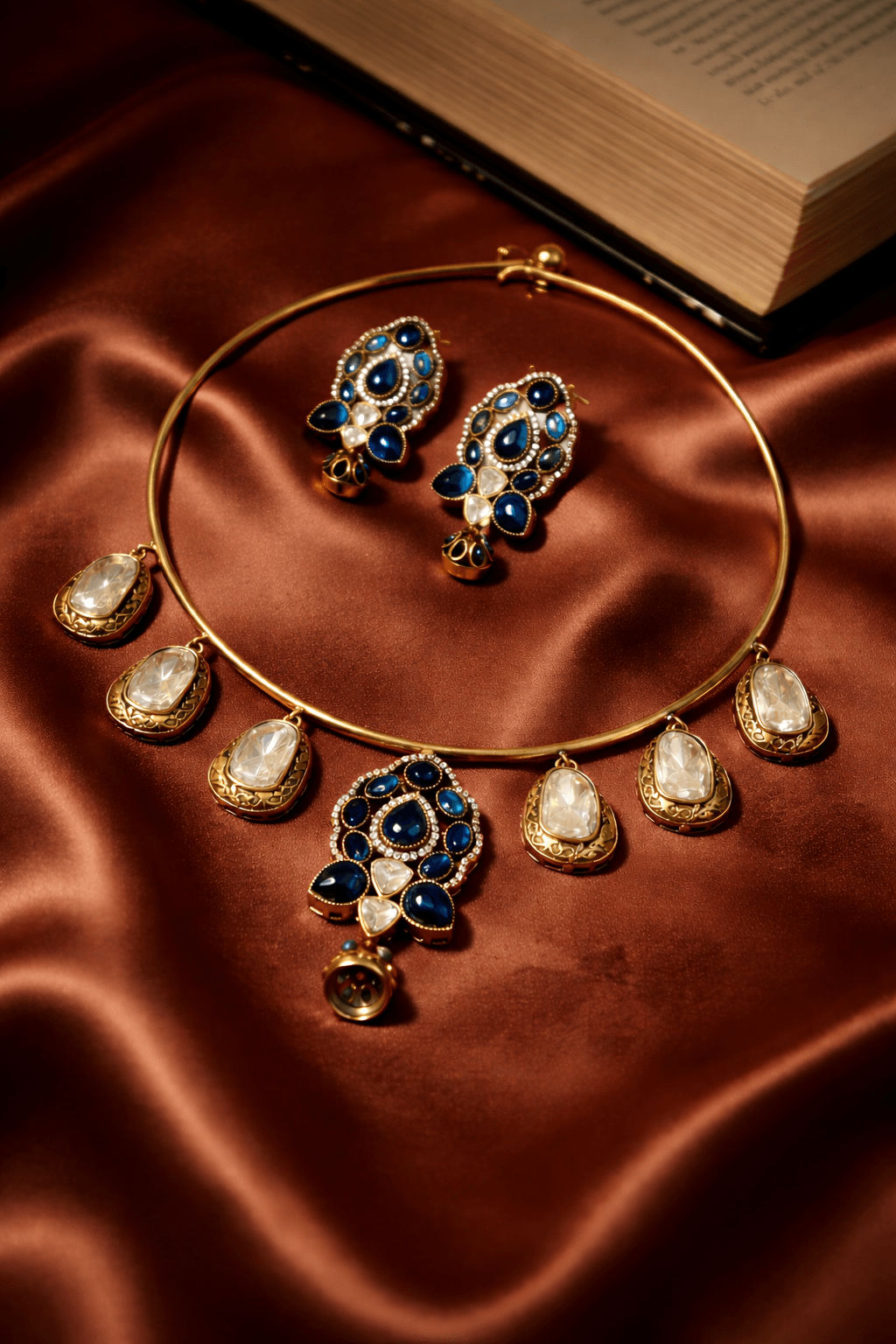 Gulnaar Stone Statement Hasli set
