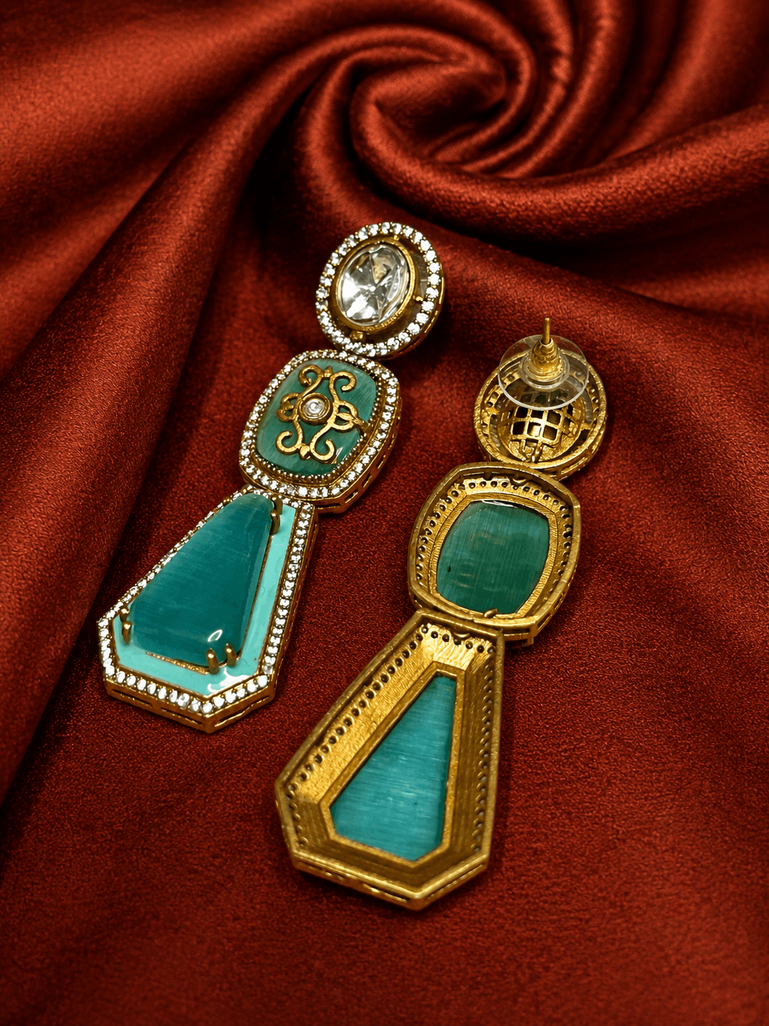 Zareen Stone Statement Earrings