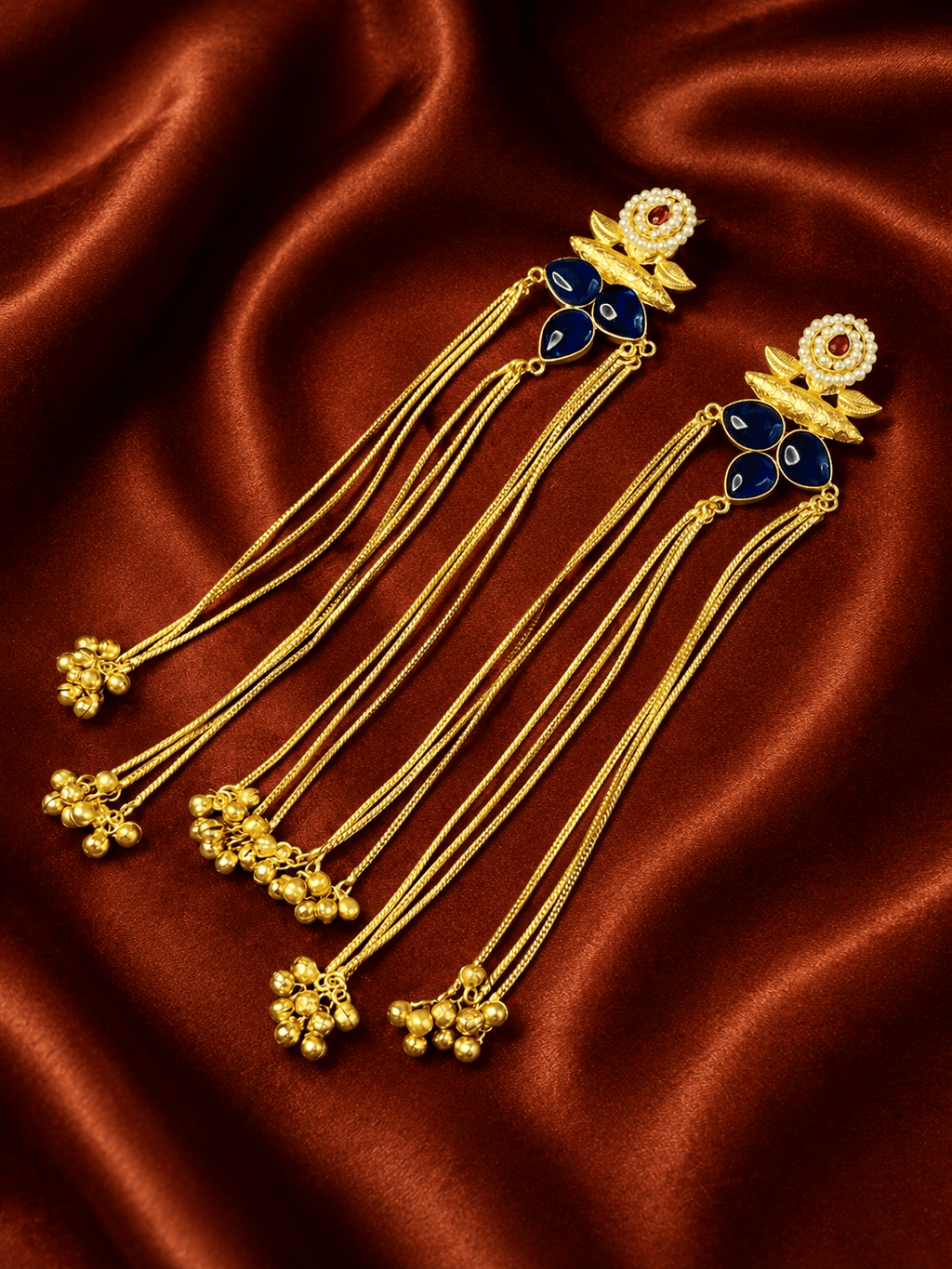 Bahaar Kashmiri Stone statement Earrings