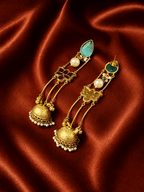 Gul Stone statement Kashmiri Earrings