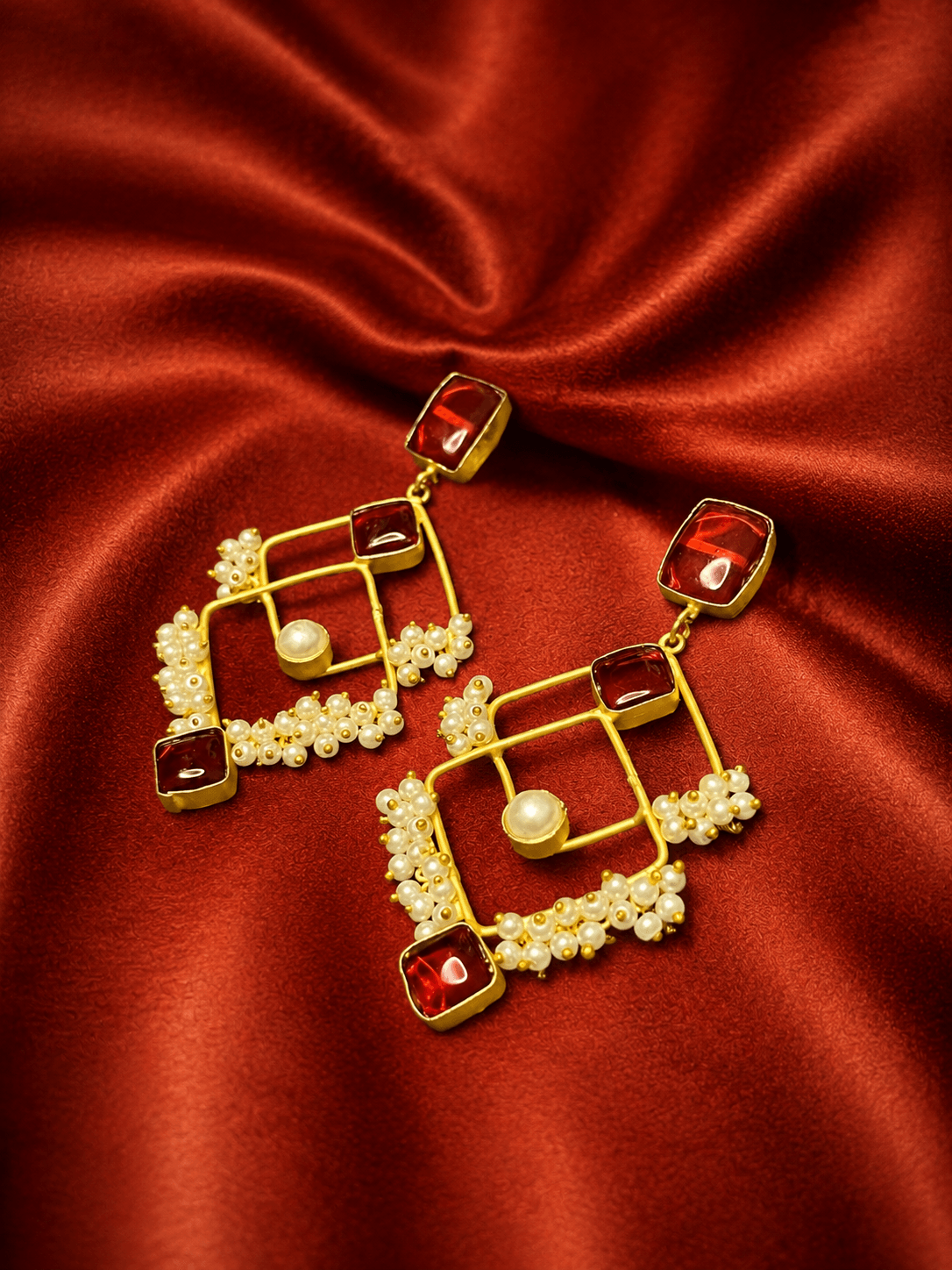 Naaz Stone Statemnt Earrings
