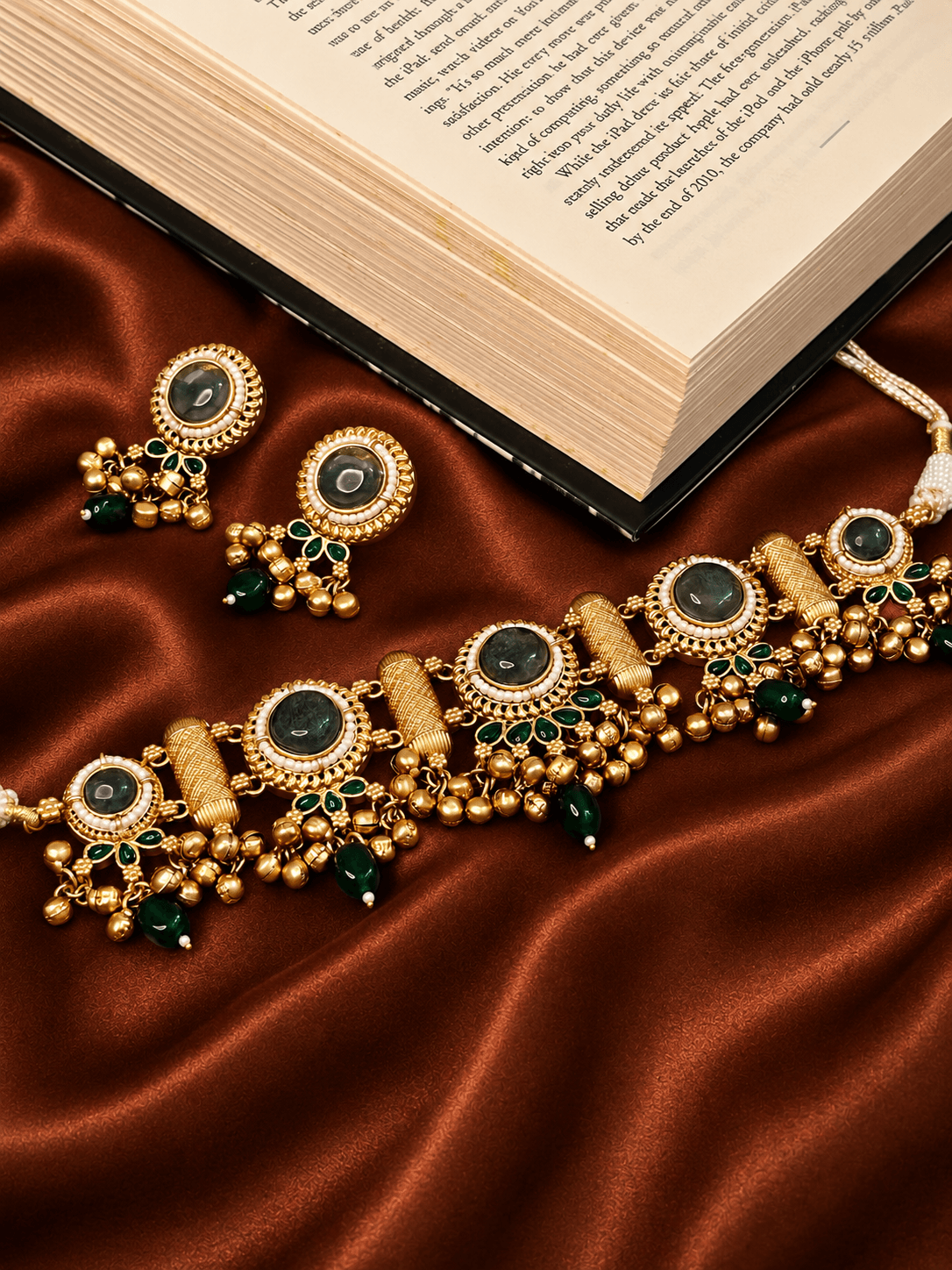 Jhankaar Stone Statement Choker Set