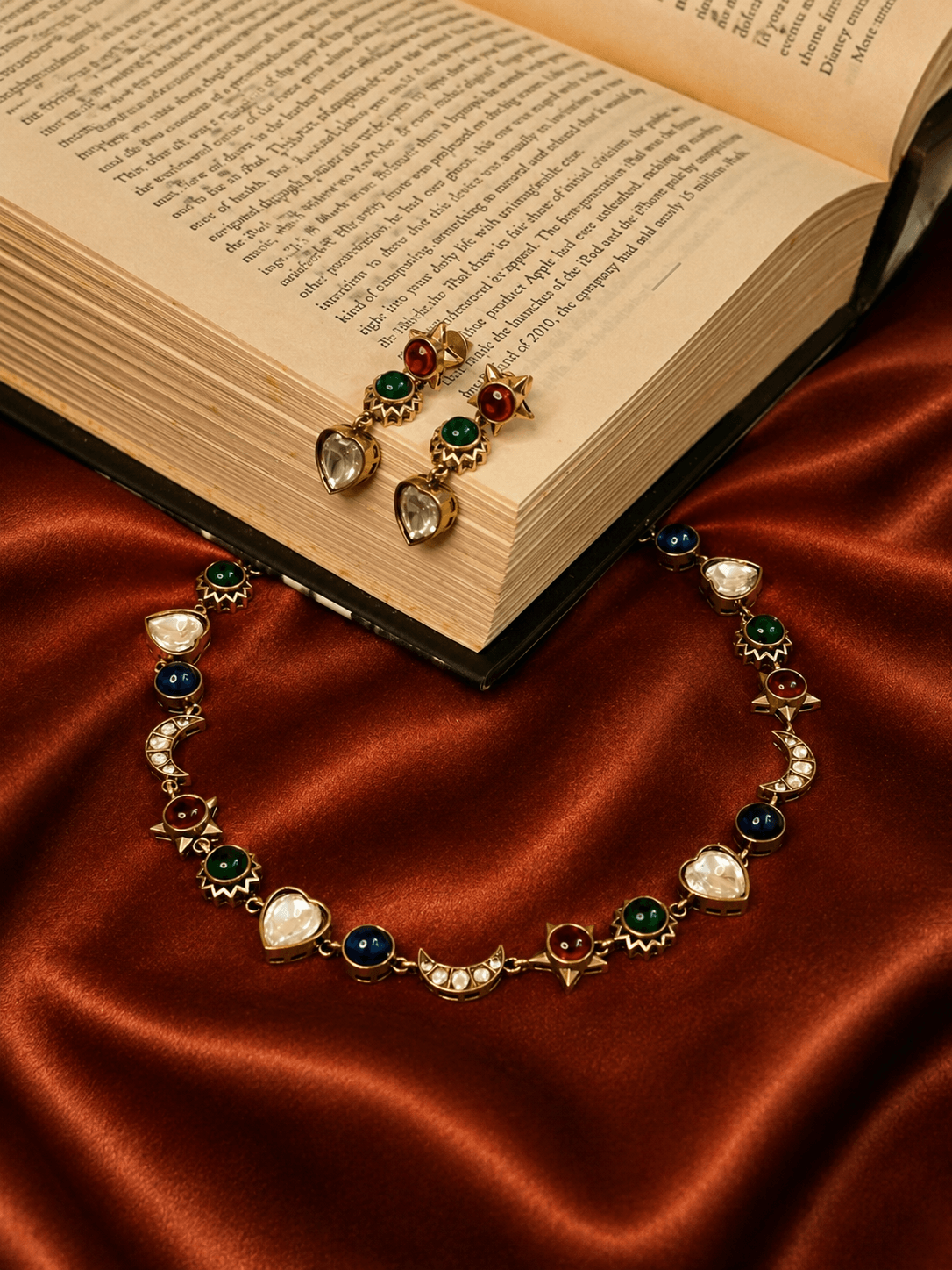 Sitara Stone Statement Choker set
