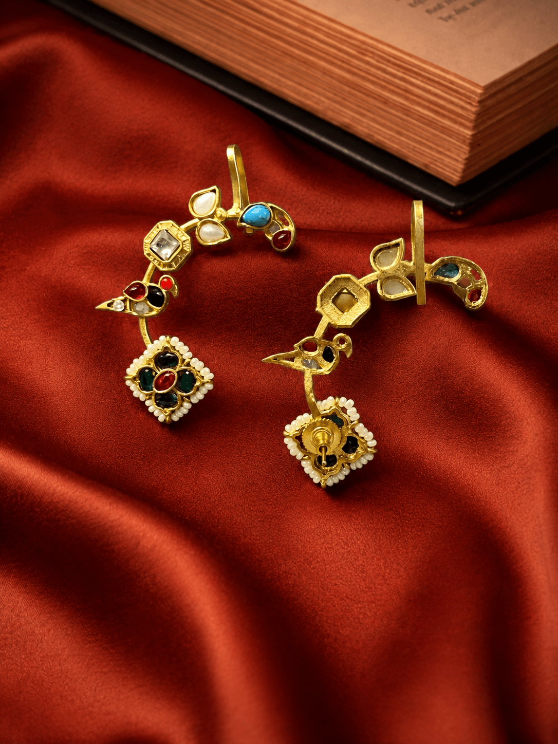 Rajasi Pachi Kundan Ear Cuff