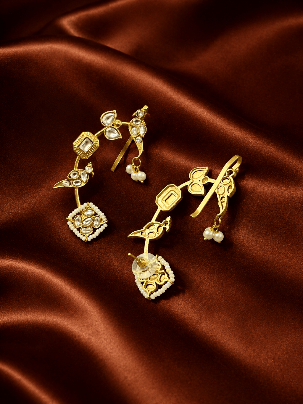 Rajasi Pachi Kundan Ear Cuff