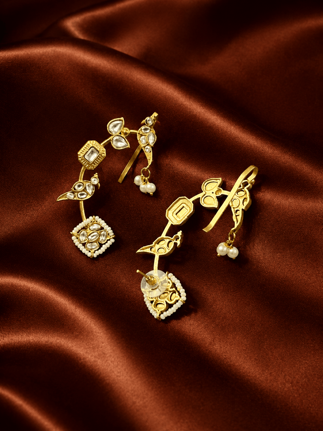 Rajasi Pachi Kundan Ear Cuff