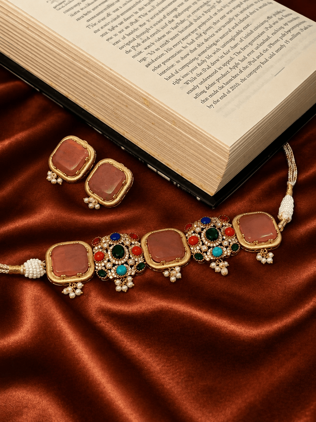 Meher Stone Statement Choker Set