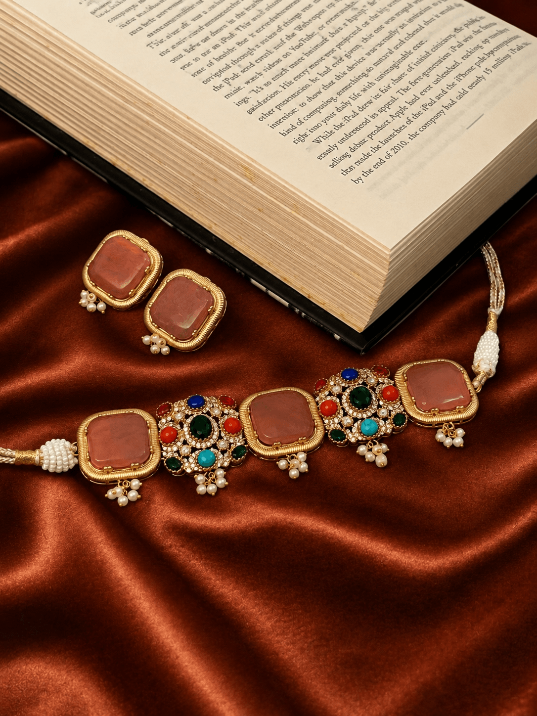 Meher Stone Statement Choker Set