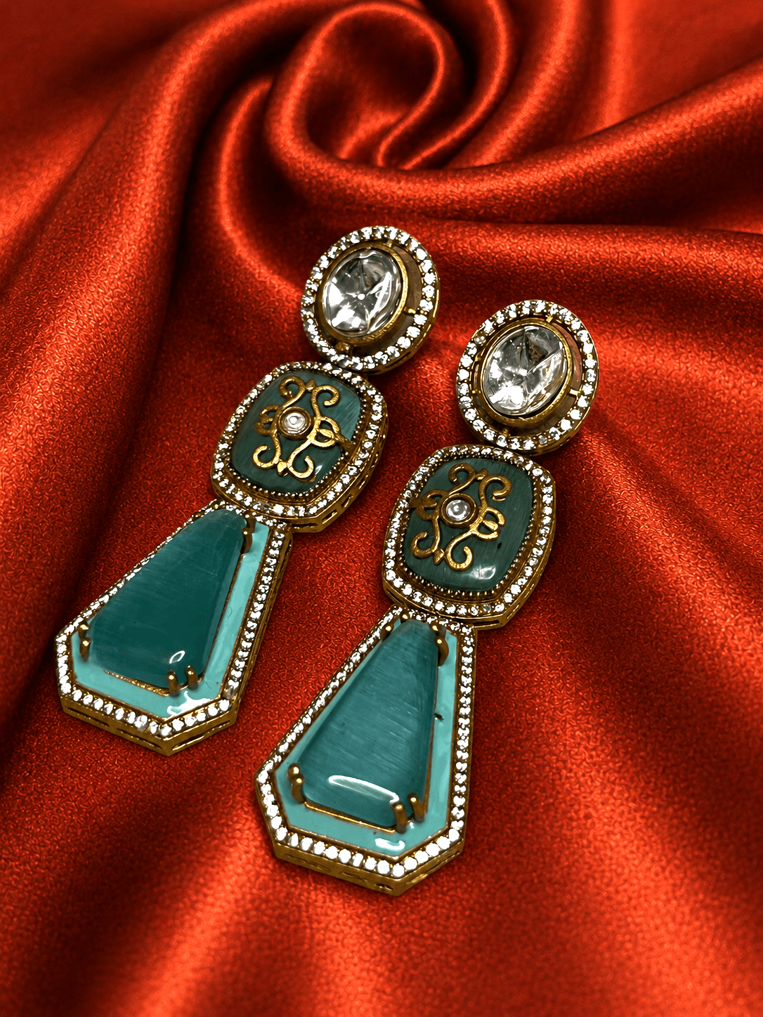Zareen Stone Statement Earrings
