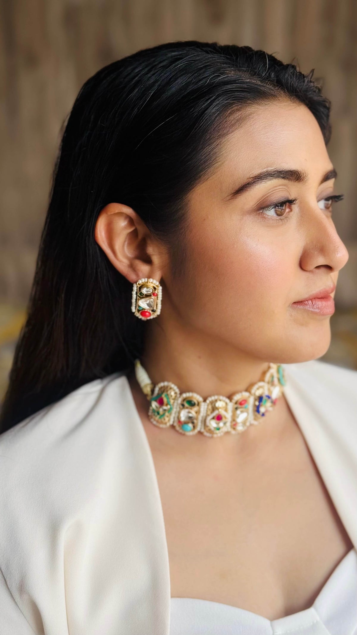 Kashish Pachi Kundan Choker Set